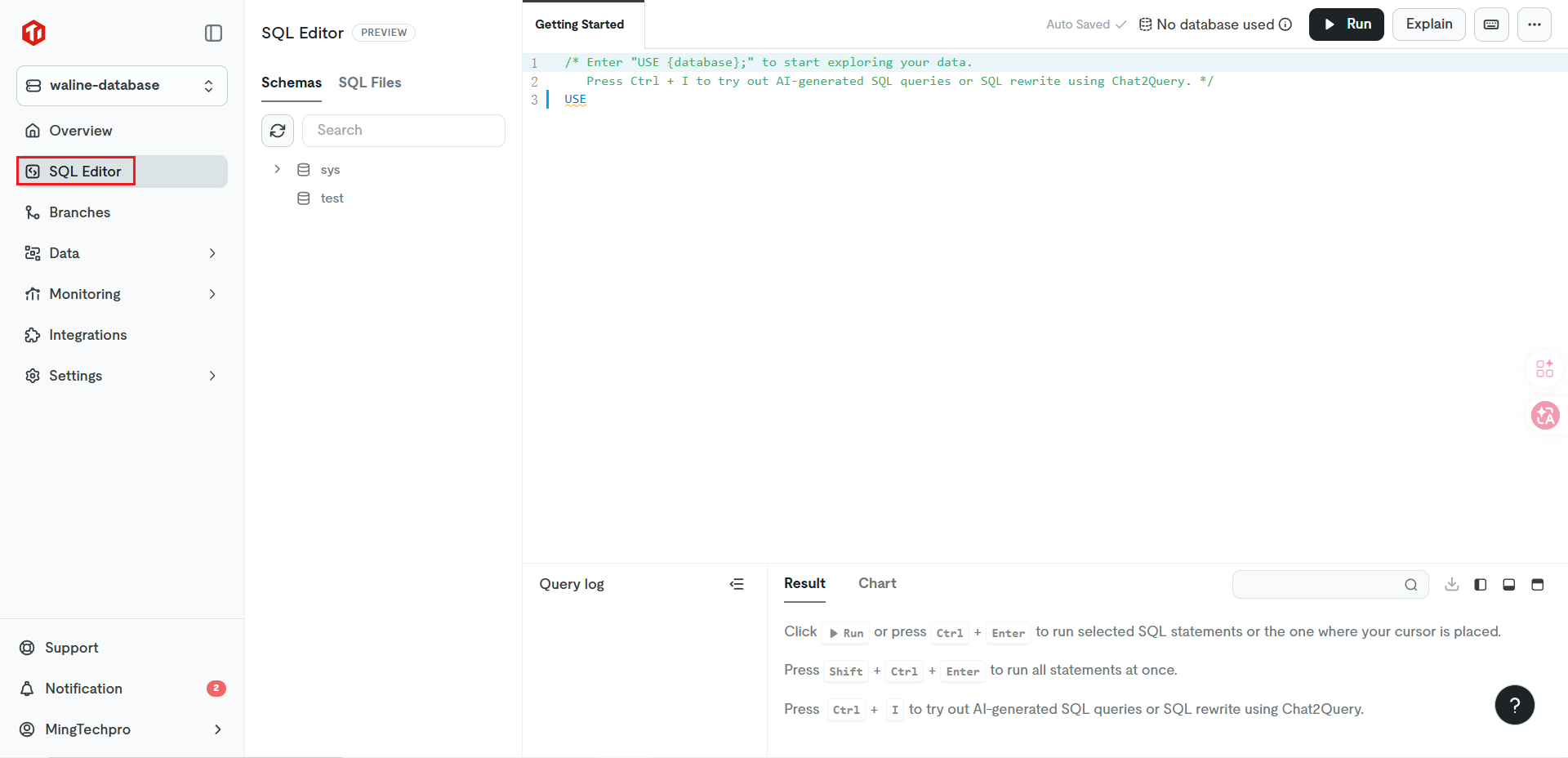 SQL Editor