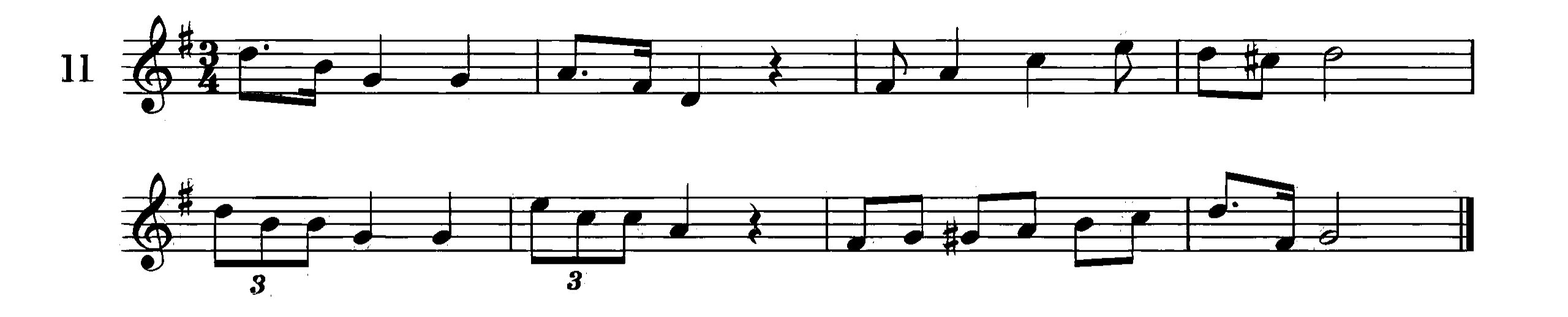 谱例11(昼间模式)