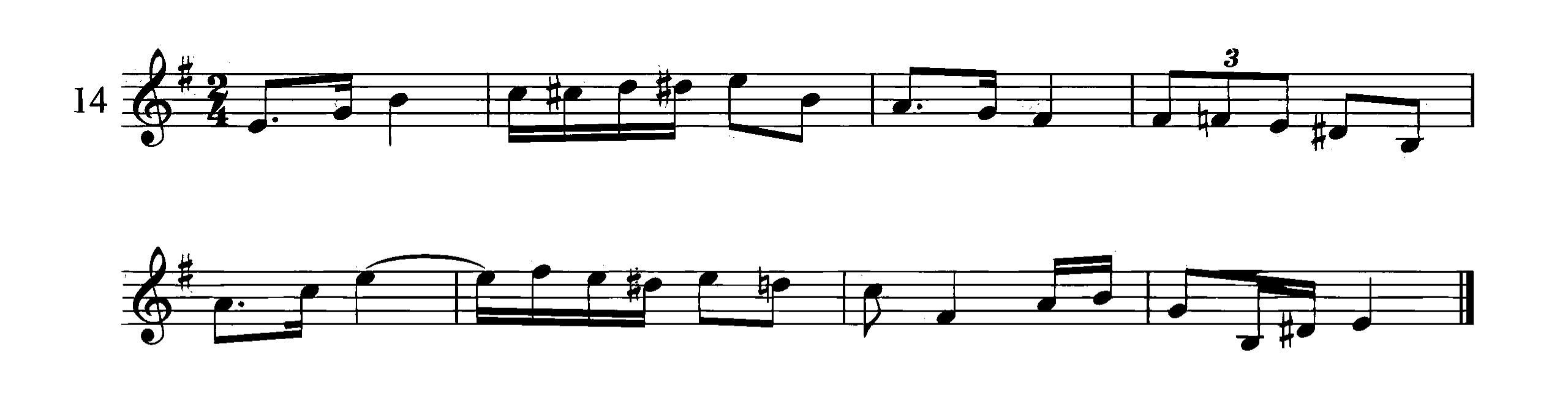 谱例14(昼间模式)