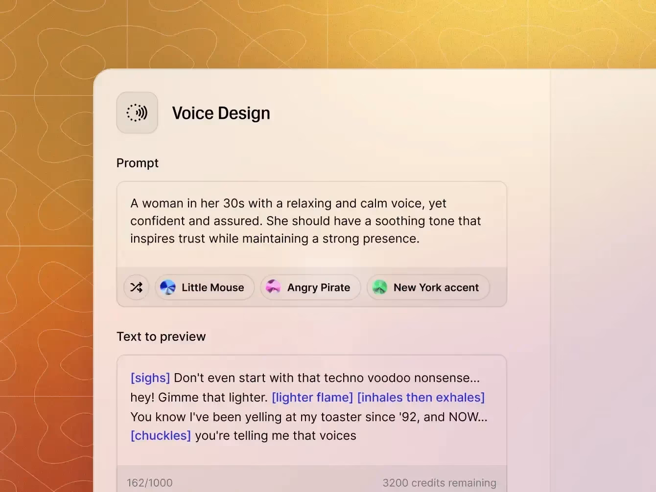 Voice Design v3界面