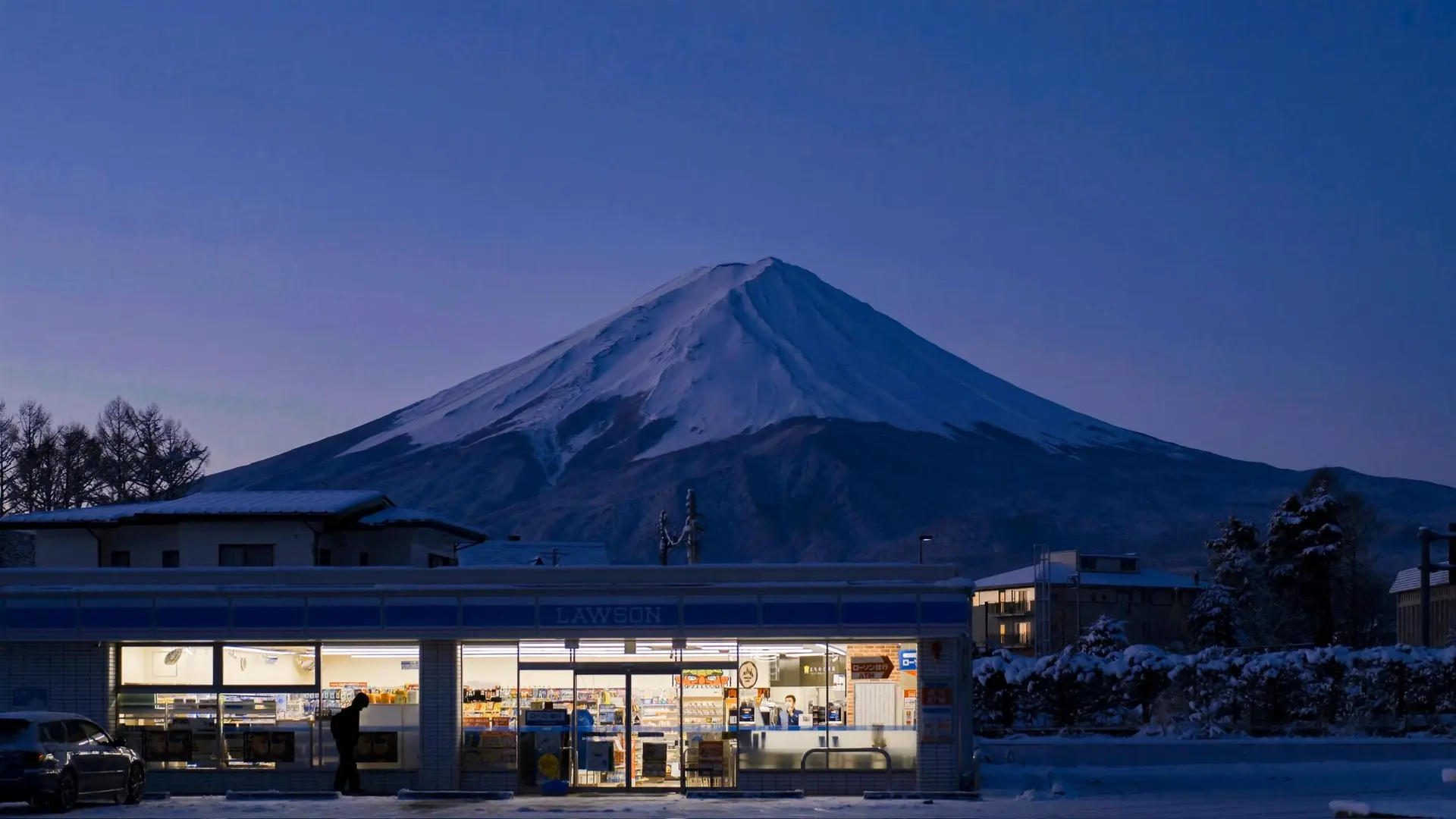 富士山下的静谧黄昏 - 通用 高清壁纸