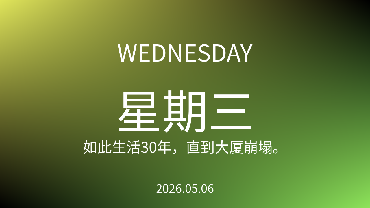 每日60S读懂世界（2026-05-06）
