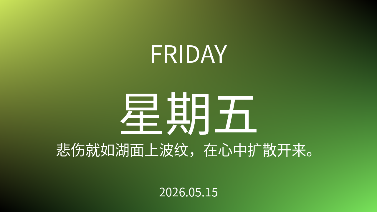 每日60S读懂世界（2026-05-15）