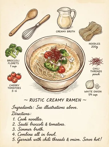 复古食谱风格的插画