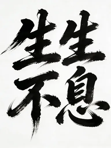 无尽活力草书海报