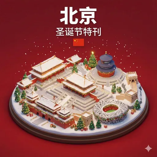 等距 3D 迷你城市假日主题立体模型