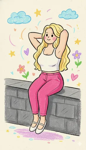幼儿园蜡笔涂鸦插画提示词
