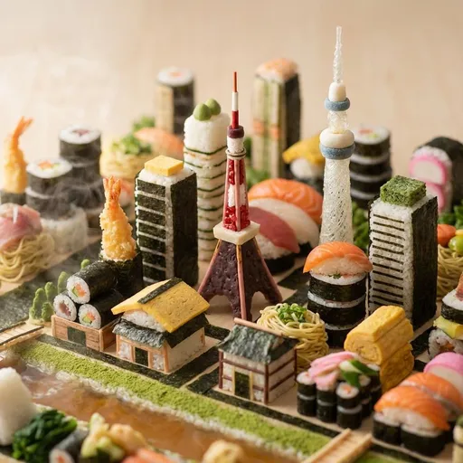 可食用城市景观立体模型（双重推断）