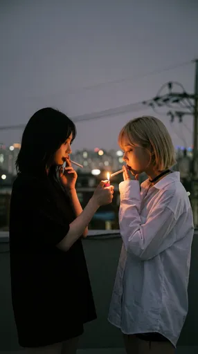 aespa Karina 和 Winter 为 Nano Banana Pro 点烟提示