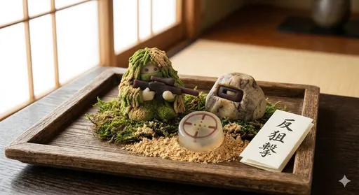 以反狙击为灵感的日式和菓子