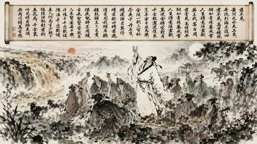 中国传统水墨宴饮图