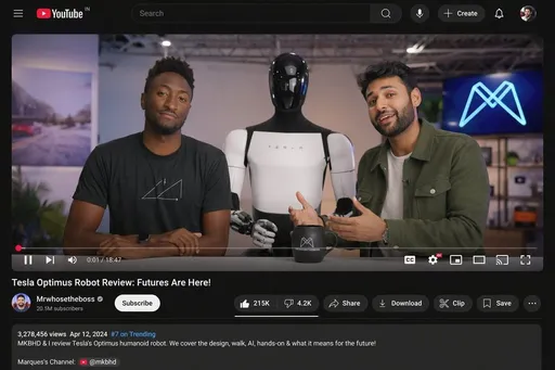 YouTube 视频界面模型