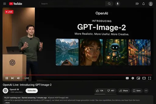 YouTube 直播演示界面模型