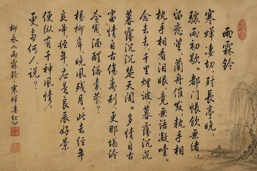 中国书法诗词卷轴