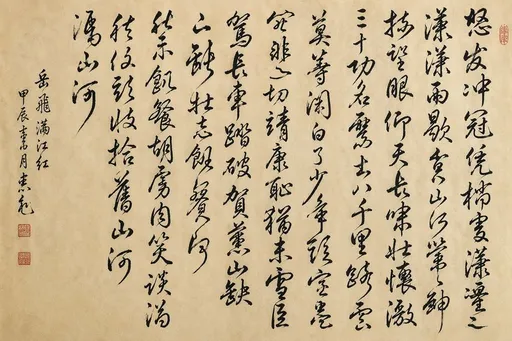 中国草书书法卷轴