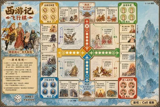 《西游记》飞行棋提示词