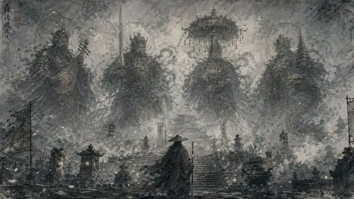 东方水墨奇幻插画
