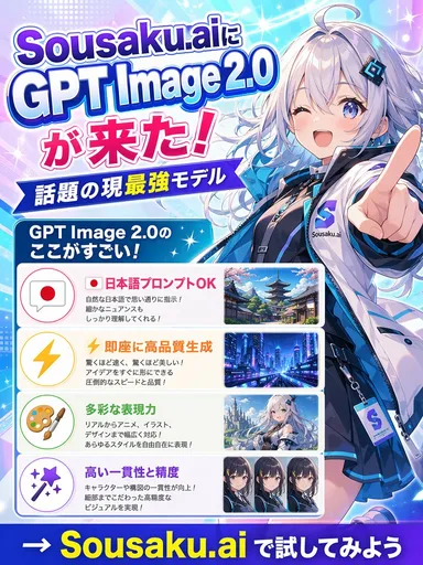日式动漫风格 AI 发布海报