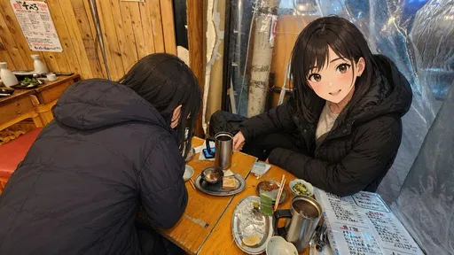 置身于真实居酒屋的动漫角色照片
