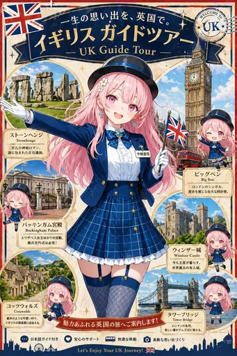 巴士导游旅游海报提示词