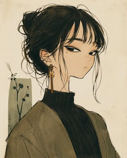 变形风格化女性肖像