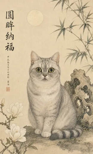 古典中国风宠物肖像
