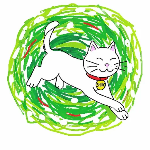 笨拙涂鸦猫咪简笔画