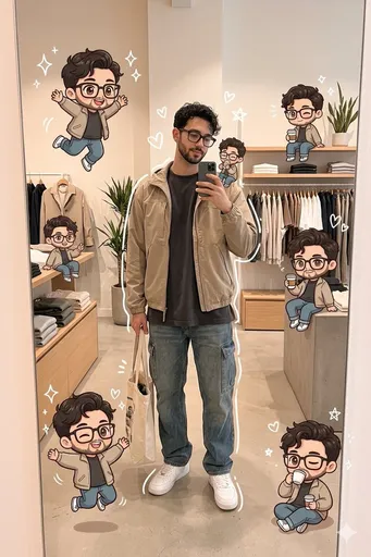 可爱 Q 版镜面自拍