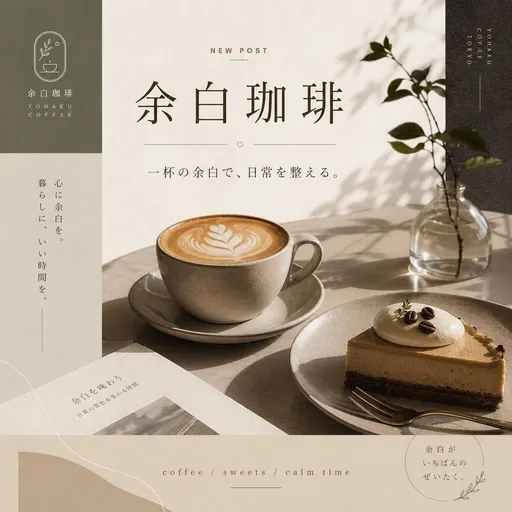 Yohaku Coffee 咖啡馆宣传海报