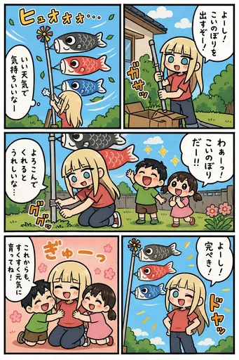 鲤鱼旗家庭漫画页面