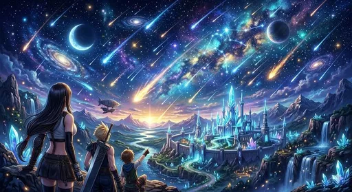 宝瓶座流星雨插画