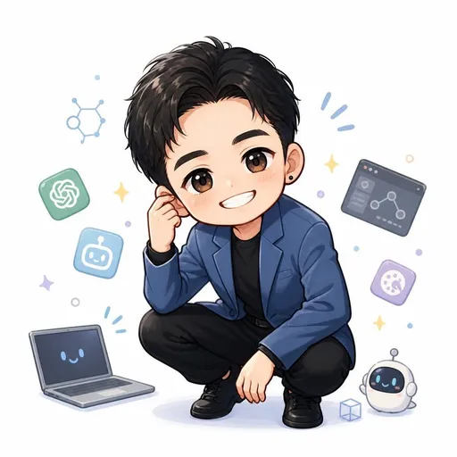 受审查的 Q 版 AI 工程师