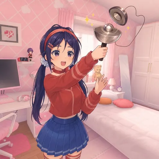 动漫少女陀螺事故