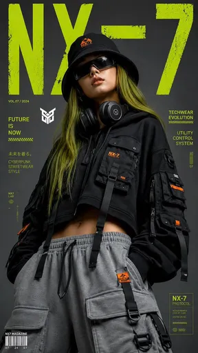 机能风赛博朋克时尚肖像