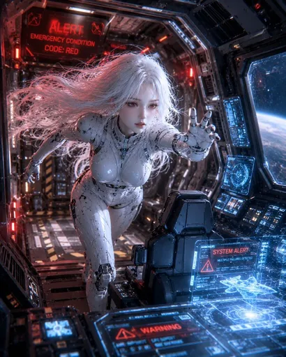 太空飞船女性仿生人