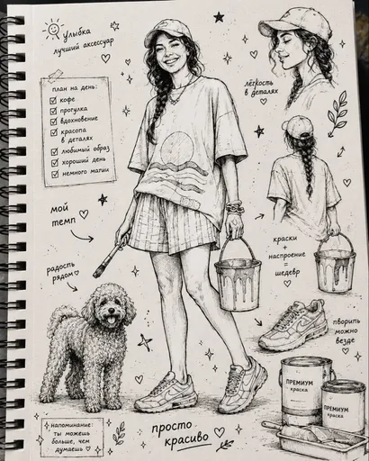 墨水速写本 Zine 插画