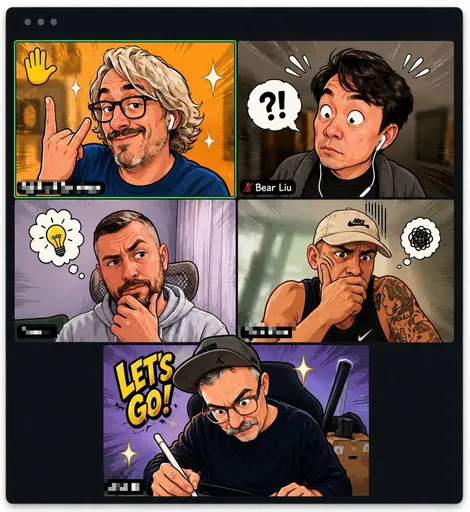 漫画风格视频通话