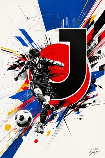 动态 J.League 足球海报