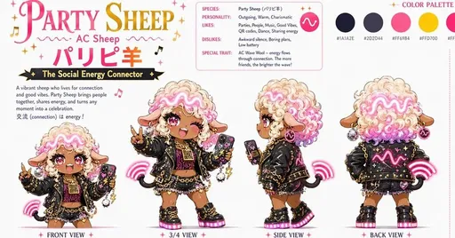 Party Sheep 角色设计图