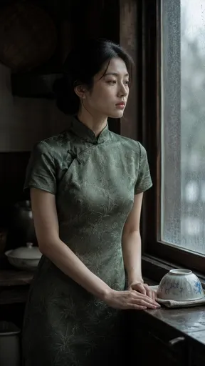 雨天厨房生活肖像