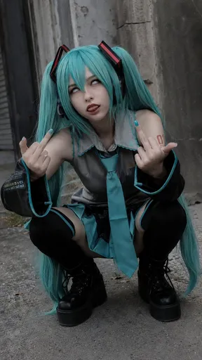 写实风格初音未来自拍