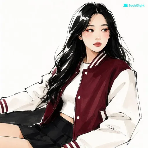 时尚编辑插画草图