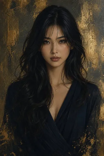 金箔艺术肖像