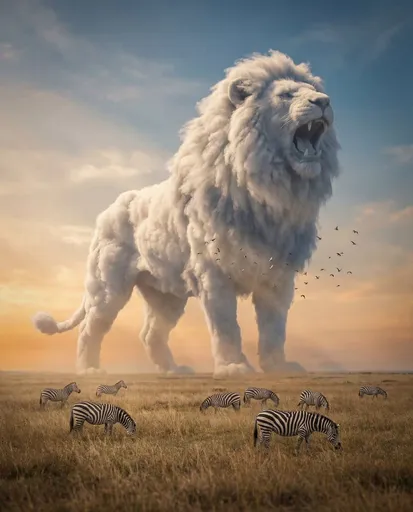 雄伟象群云朵摄影
