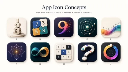 数字益智类 App 图标设计方案
