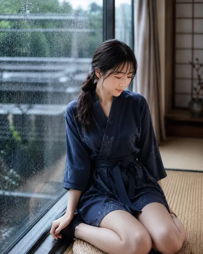 雨天日式旅馆人像