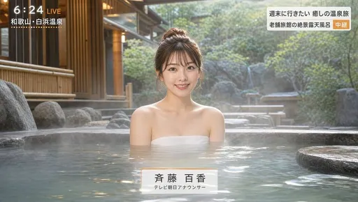 温泉电视节目报道场景