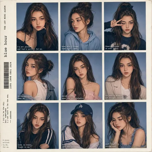 动漫风格 K-Pop 拼贴画