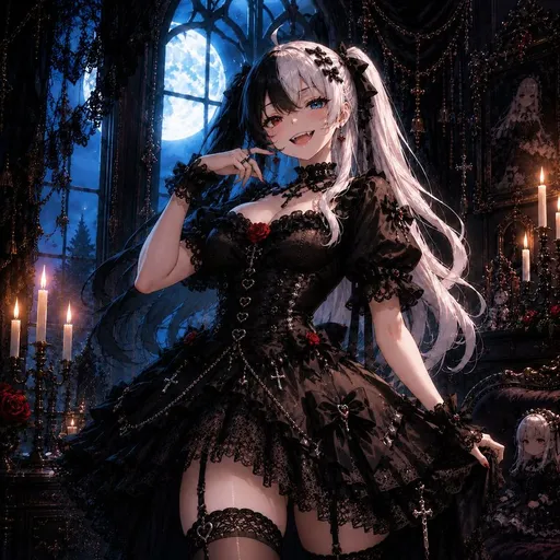 活泼的哥特萝莉女孩