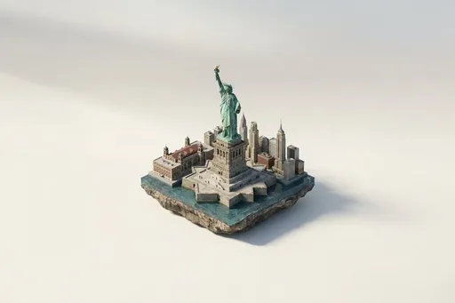 著名地标 3D 微缩模型